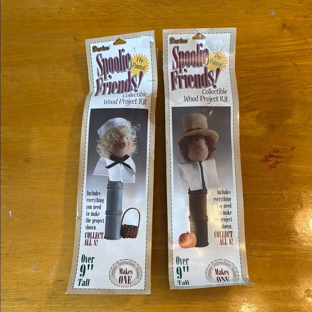 Darice Spoolie Friends Collectible Wood Project Kits. New in package.